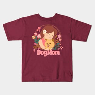 Dog mom lovely illustration Kids T-Shirt